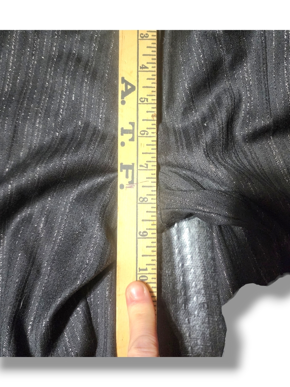 Dolce & Gabbana Dress Pants Metallic Silver Pinstripe Wide Leg Pants Y2K Vintage - Picture 11 of 15
